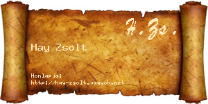 Hay Zsolt névjegykártya
